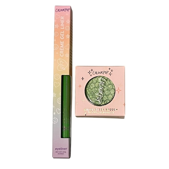 ColourPop Super Shock Shadow & BFF Creme Gel Liner Green - Picture 1 of 4